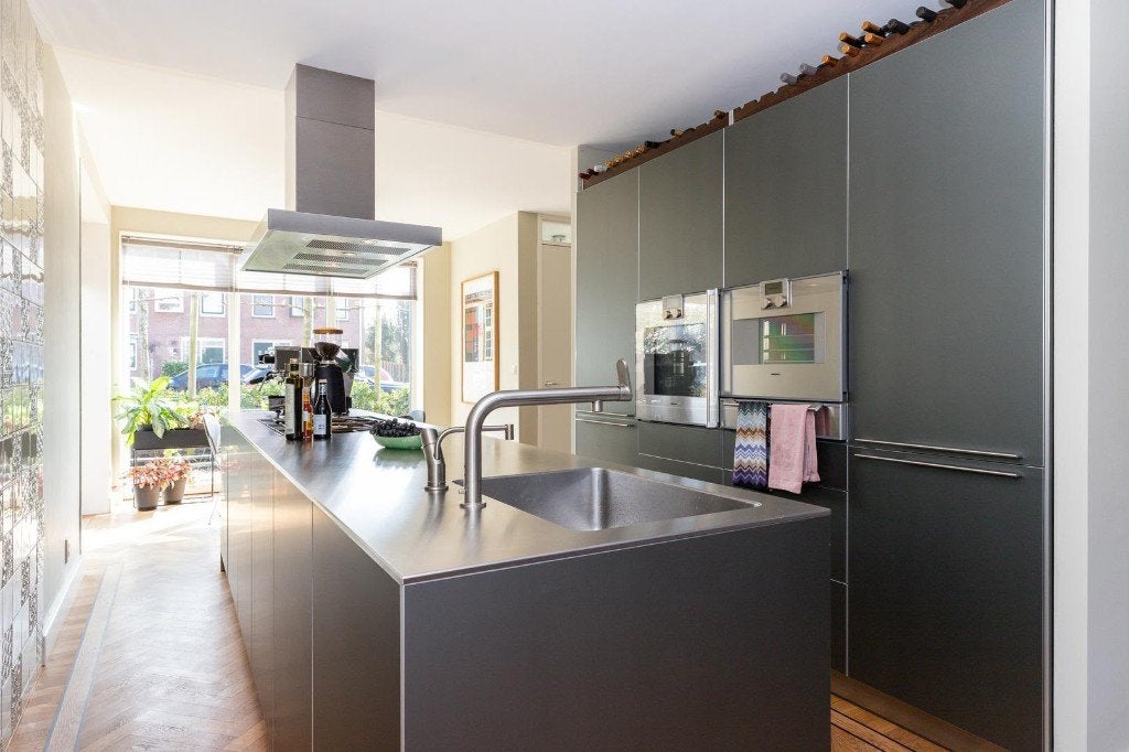 Exclusieve keuken eiland, bieden vanaf: 2.500,-- (VERKOCHT), Ophalen, Gebruikt, Overige typen, Grijs