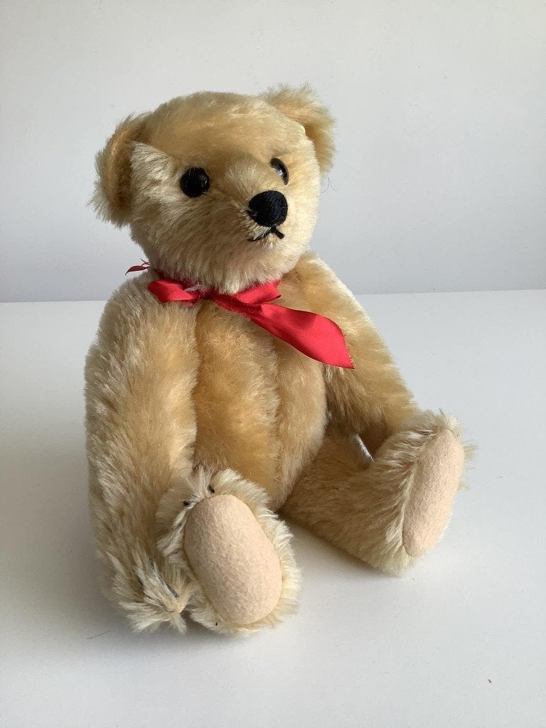 prachtige Steiff teddy met knop in oor, Ophalen of Verzenden, Zo goed als nieuw, Stoffen beer, Steiff