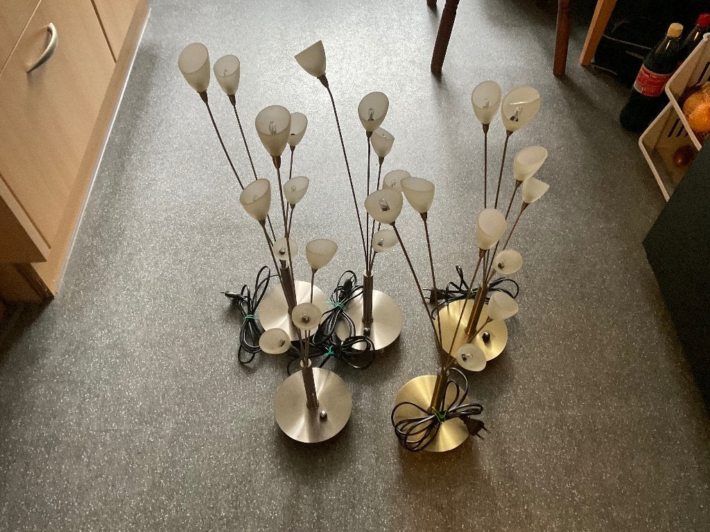 5 originele Jan des Bouvrie tafellampen, Ophalen, Gebruikt, Metaal