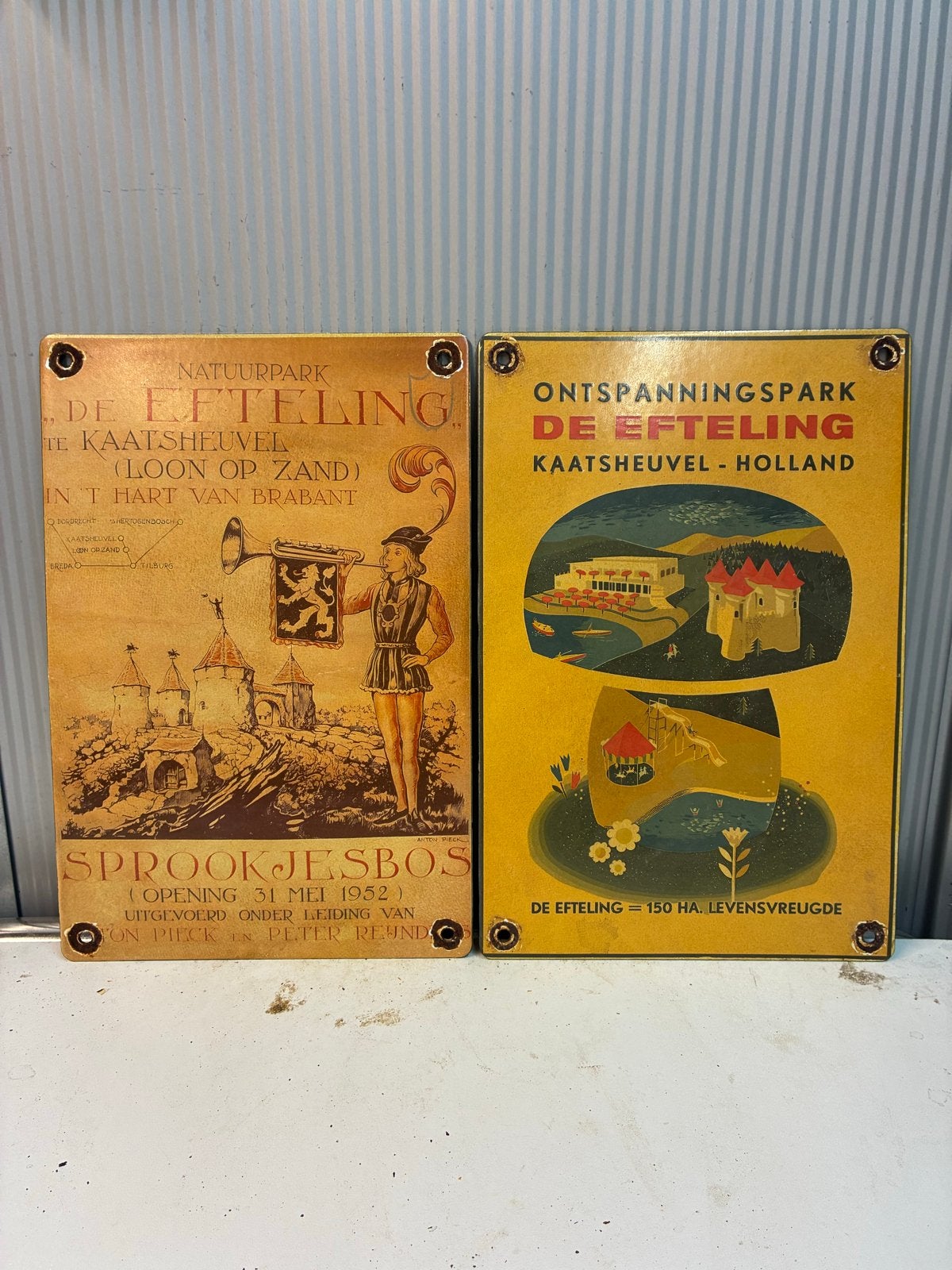 Unieke Efteling emaille bordjes - Must-have voor verzamelaar, Ophalen of Verzenden, Gebruikt, Overige typen