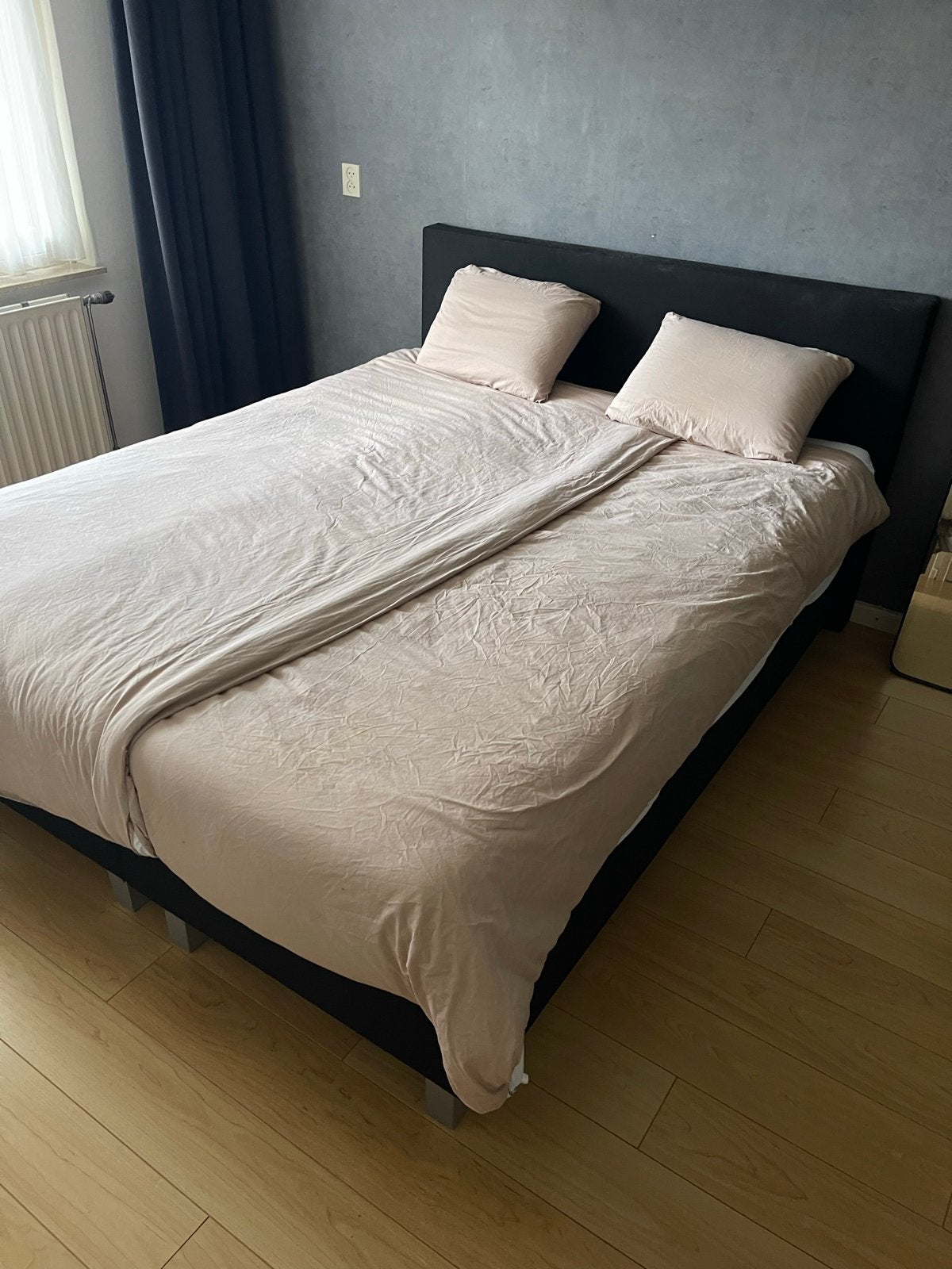 Tweepersoons Boxspring Bed - Zwart, Huis en Inrichting, Ophalen, Gebruikt, Zwart, Tweepersoons