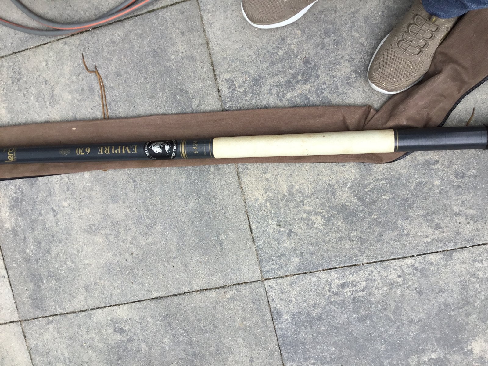 Lerc Empire 670 vaste hengel  carbon, Ophalen, Zo goed als nieuw, Vaste hengel