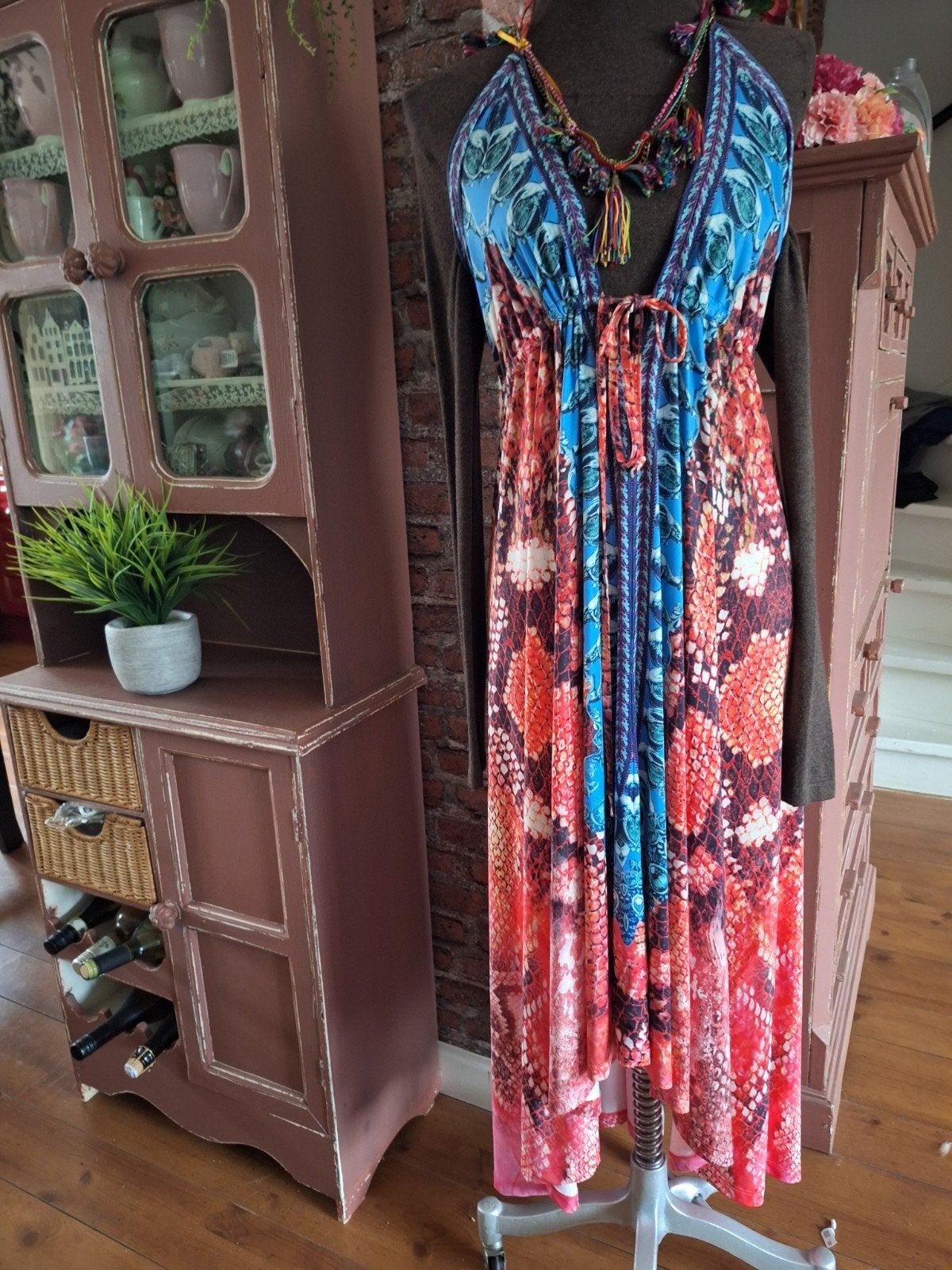 Jurk kreukvrij stretch maat s 36 38 strand ibiza boho, Kleding | Dames, Jurken, Ophalen of Verzenden, Zo goed als nieuw, Maat 36 (S)
