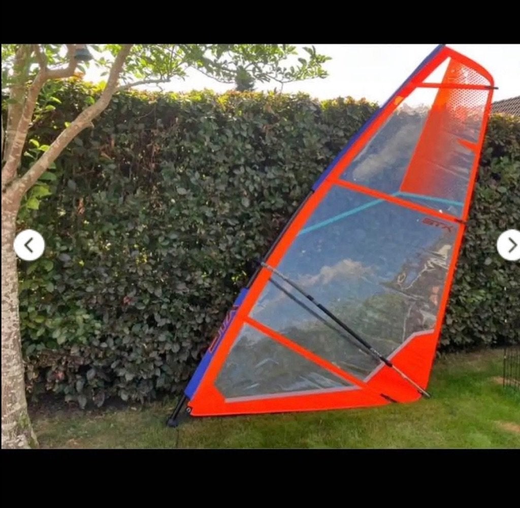 Windsurf kinder- en beginnerszeil 3,6 m2, Watersport en Boten, Ophalen, Gebruikt, STX, 3.5 tot 5 m²