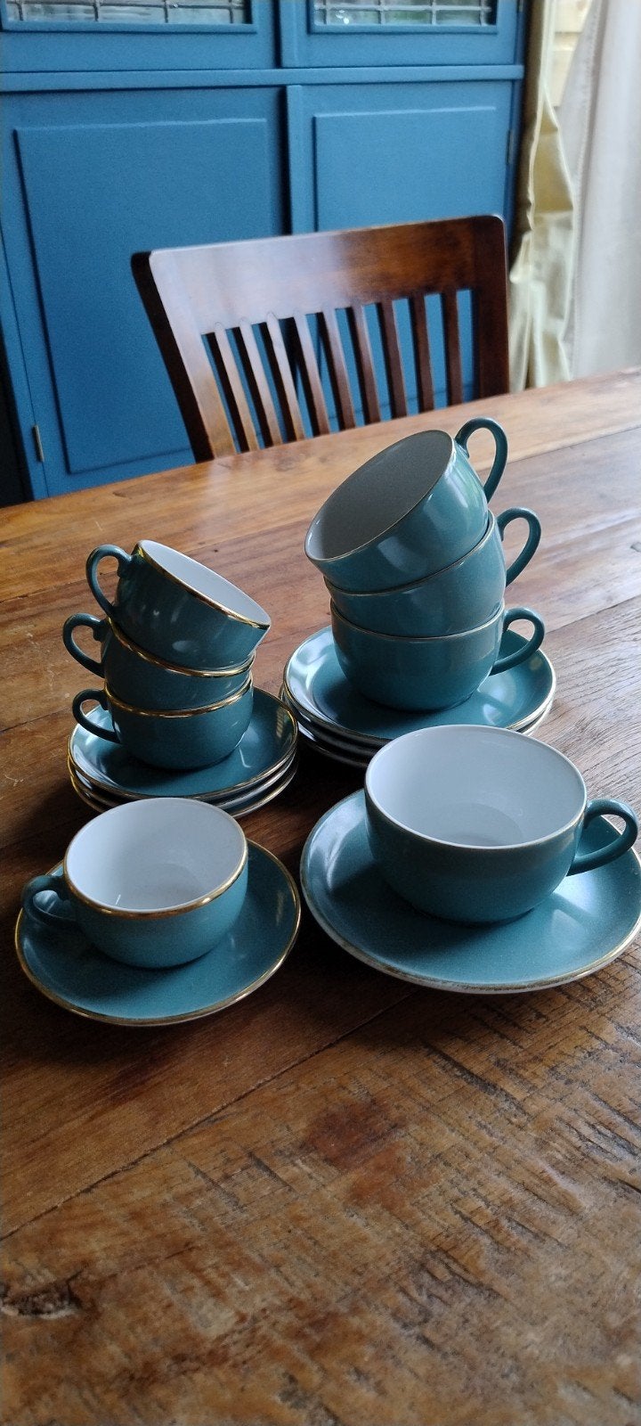 Vintage D.E. Mitterteich Bavaria porsers. kop en schotel set, Ophalen of Verzenden