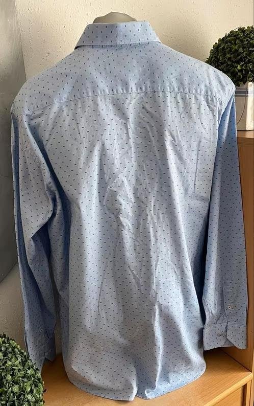 Ledub Blue Crane overhemd maat 46, Ophalen of Verzenden, Zo goed als nieuw, Blauw, Overige halswijdtes