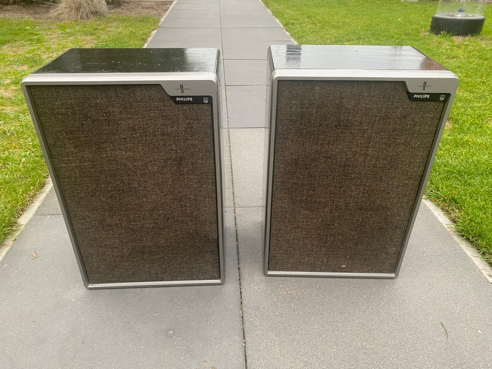 Philips 3-weg luidsprekers hoogglans zwart geverfd, Stereo speakers, Philips, Gebruikt, Ophalen of Verzenden