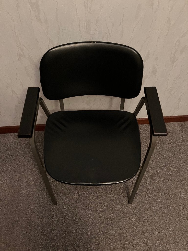 Vintage stoel zwart, Ophalen, Gebruikt, Zwart, Eén