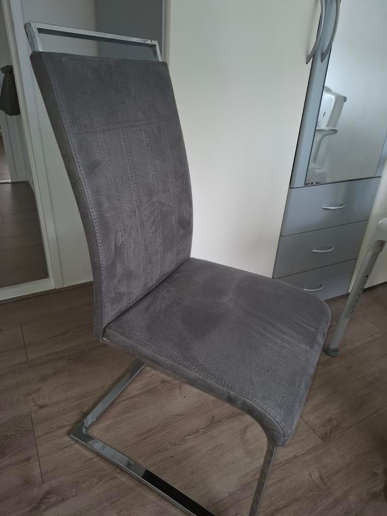 4 stoelen chrome poten, Ophalen, Gebruikt