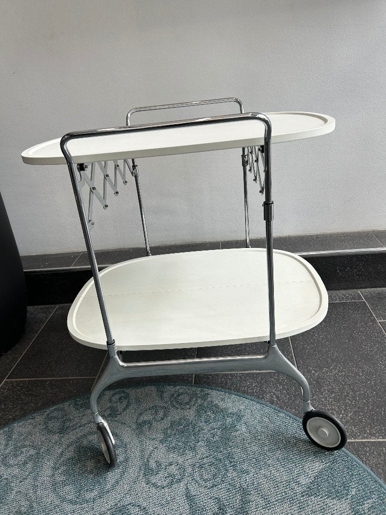 Kartell trolley serveerwagen wit, Gebruikt, 50 tot 100 cm, Ophalen of Verzenden, Nvt
