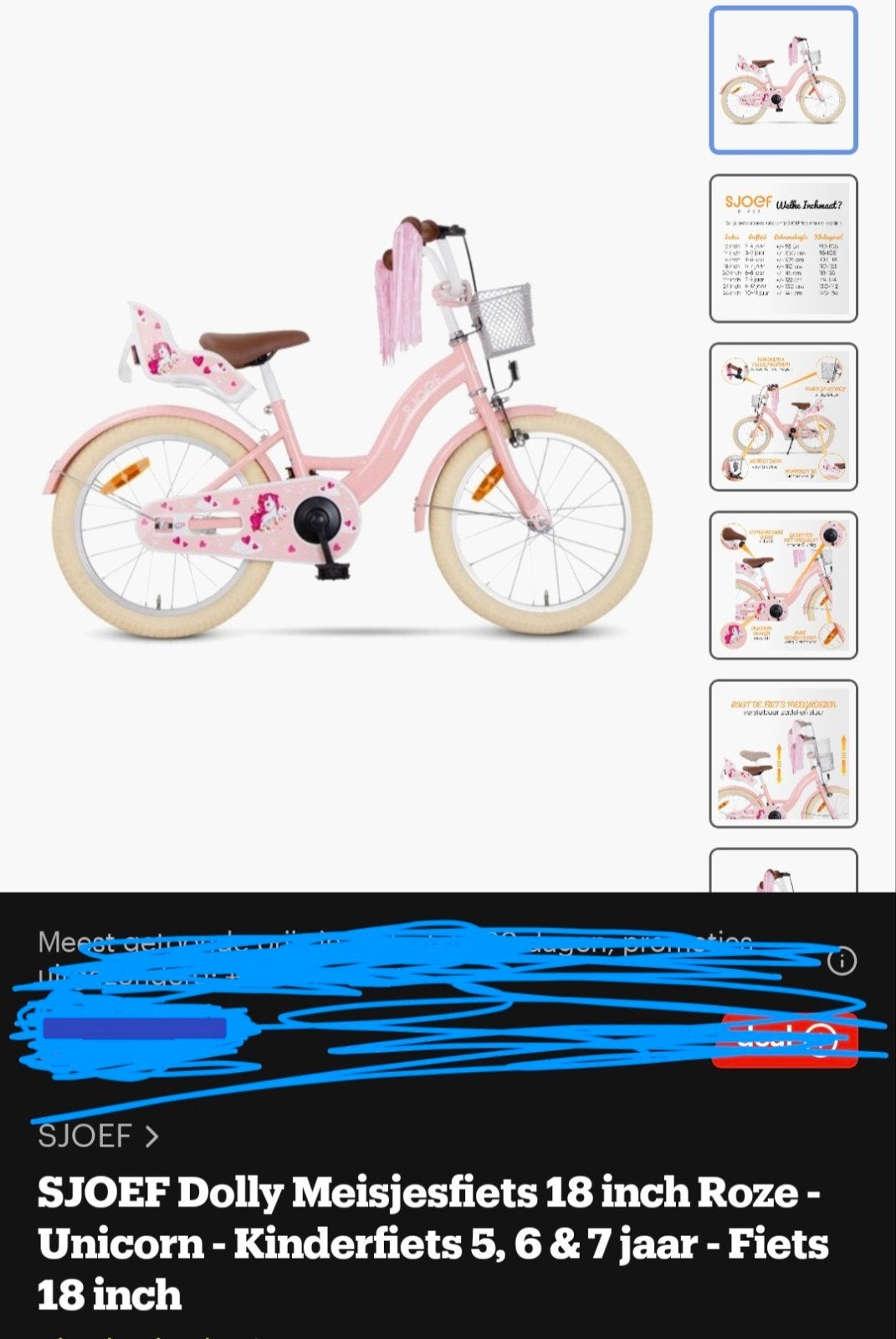 Kind Fiets, Fietsen en Brommers, Fietsen | Driewielers, Ophalen of Verzenden