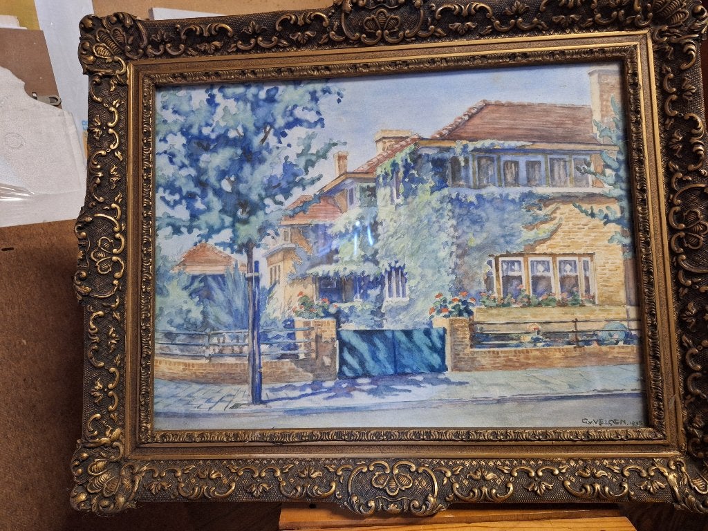 Aquarel, Oud hollands, Overige ondergronden, Ophalen of Verzenden, Aquarel