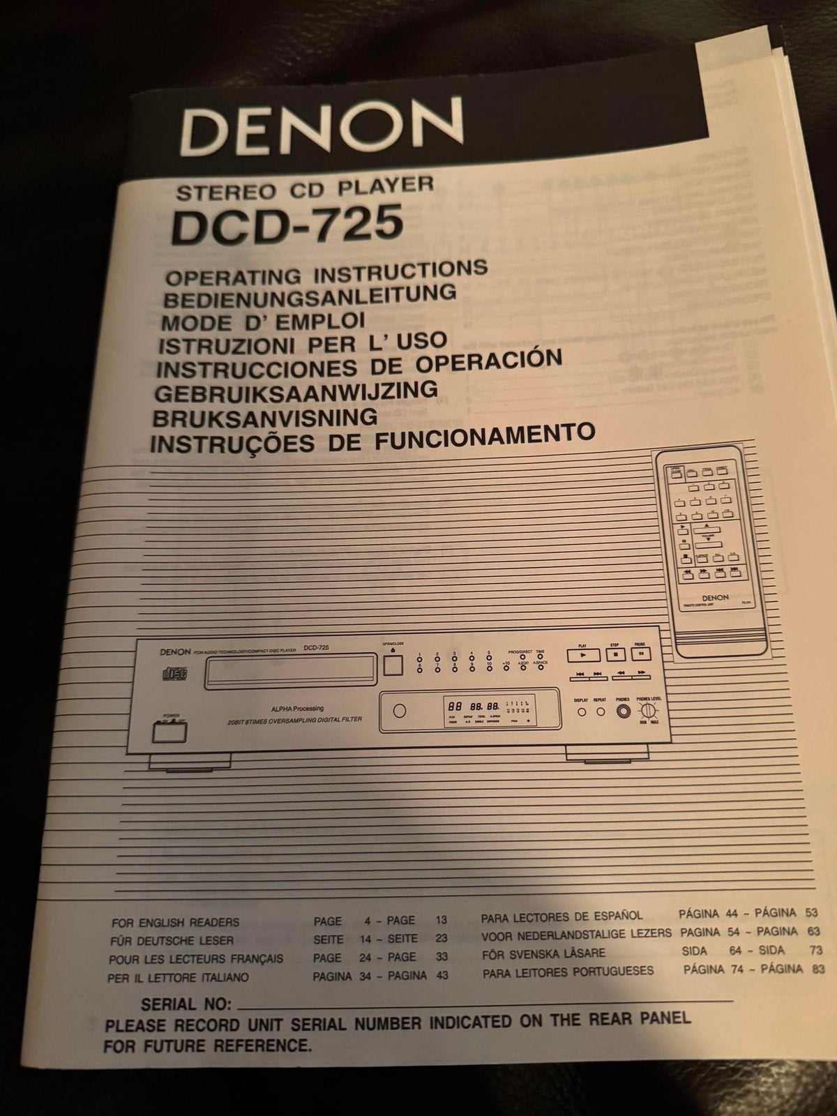 Denon stereo CD speler DCD-725, Ophalen, Gebruikt, Overige merken