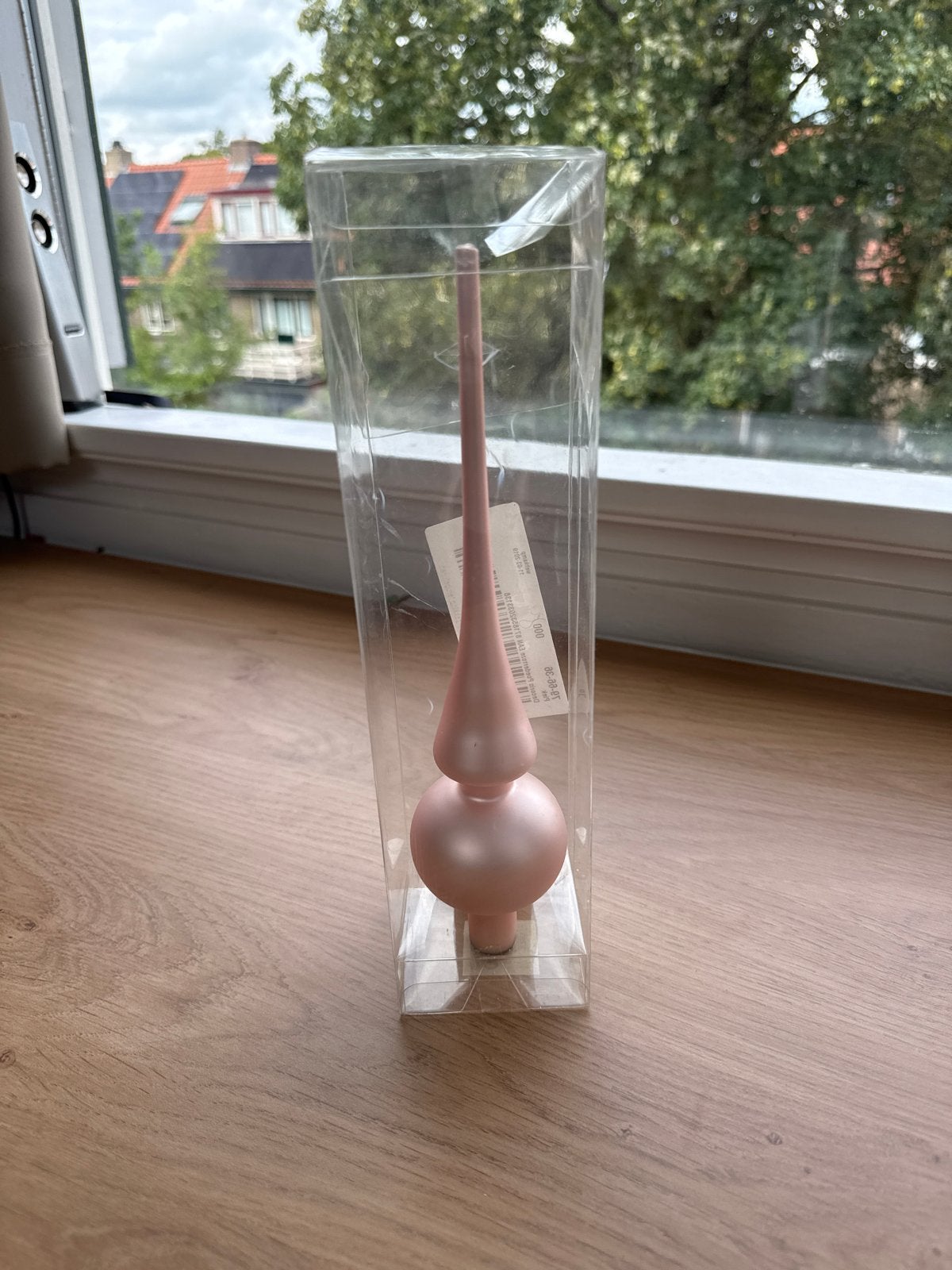 Roze Kerstboom piek glas, Diversen, Kerst, Ophalen of Verzenden