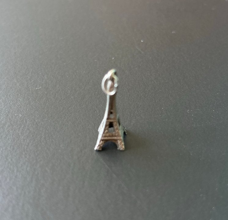 Zilveren Eiffeltoren bedel - charm voor armband of ketting, Gebruikt, 1 bedel, Zilver, Ophalen