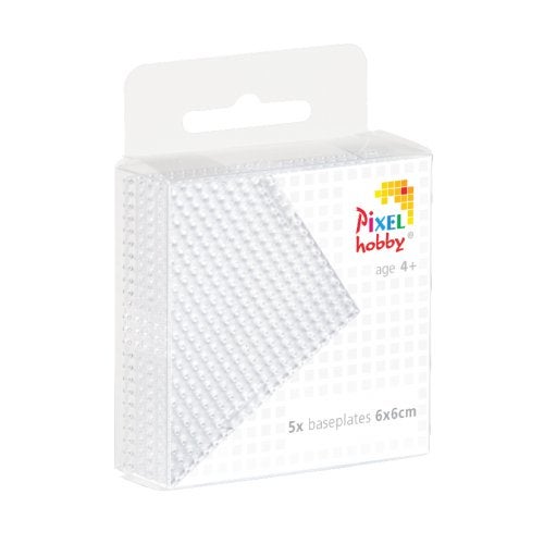 Pixelhobby basisplaat transparant klein 6 x 6 cm set 5 stuks, ., Nieuw, Ophalen of Verzenden, .