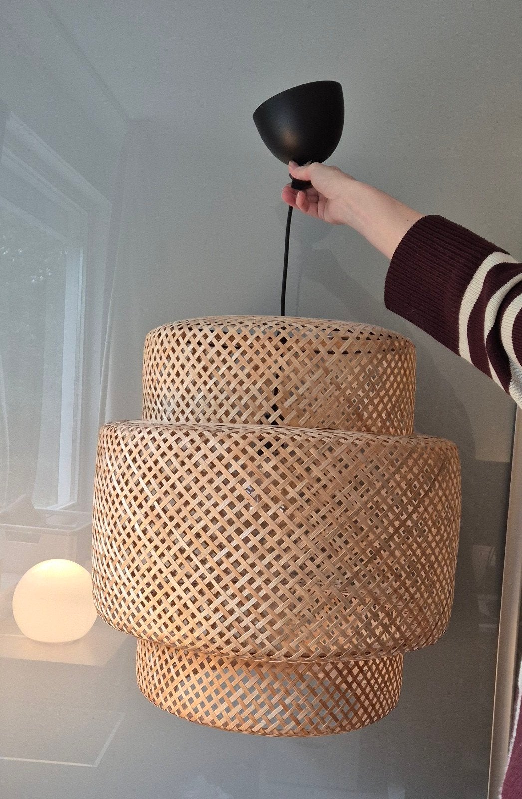 Hanglamp bamboe, Ikea Sinnerlig, Ophalen