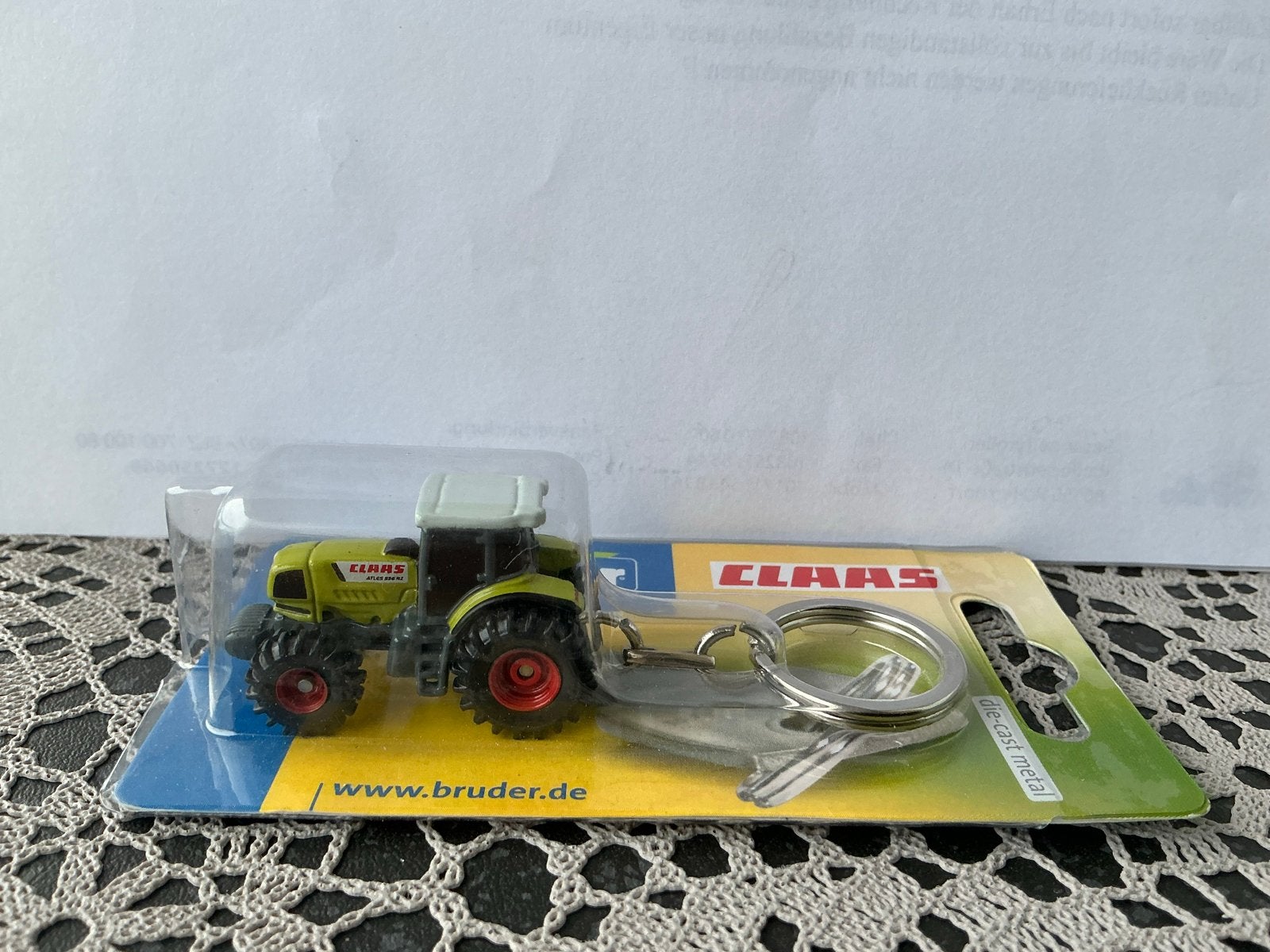Bruder Claas Atles 935RZ Tractor Sleutelhanger 1:148 Nieuw, Verzenden, Nieuw