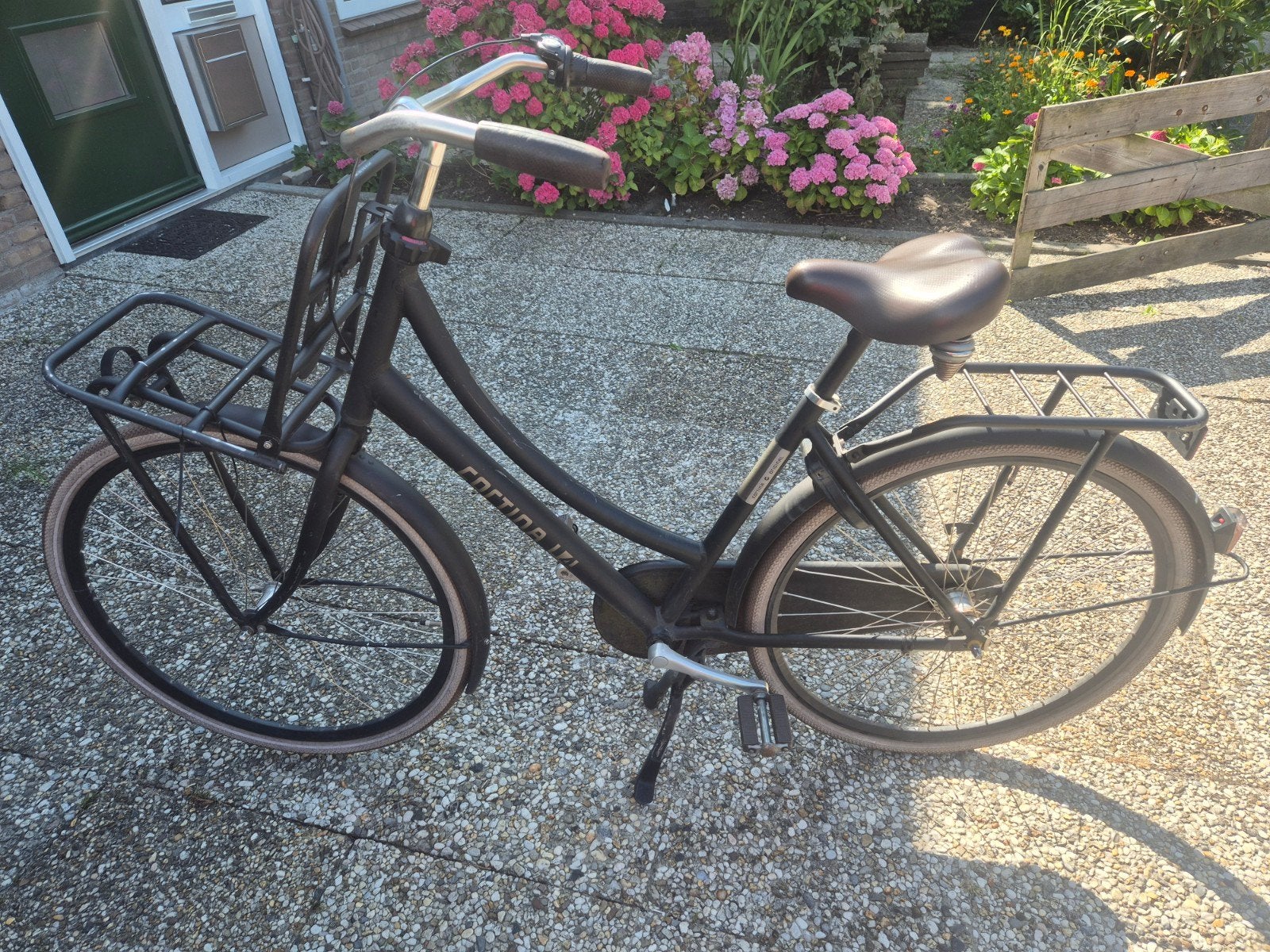 U4 cortina transportfiets, zwart, 28 inch, Fietsen en Brommers, Fietsen | Dames | Damesfietsen, Ophalen, Terugtraprem, Gebruikt