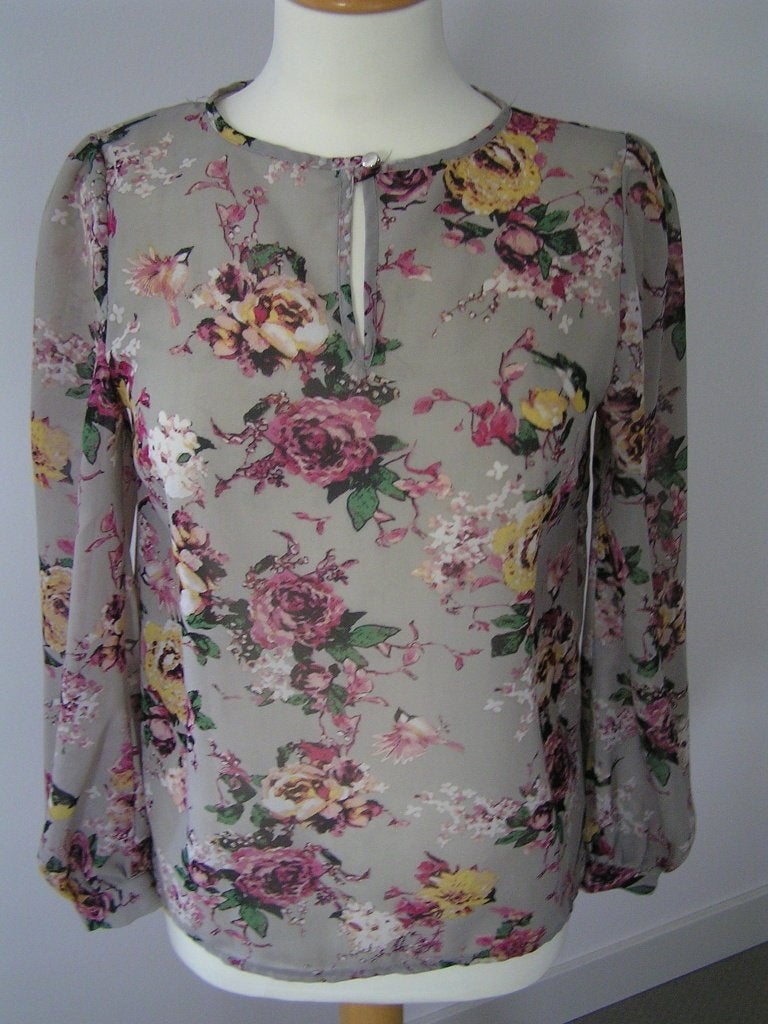 Mooie bruine organza blouse maat 34., Ophalen of Verzenden, Nieuw, Maat 34 (XS) of kleiner, Bruin