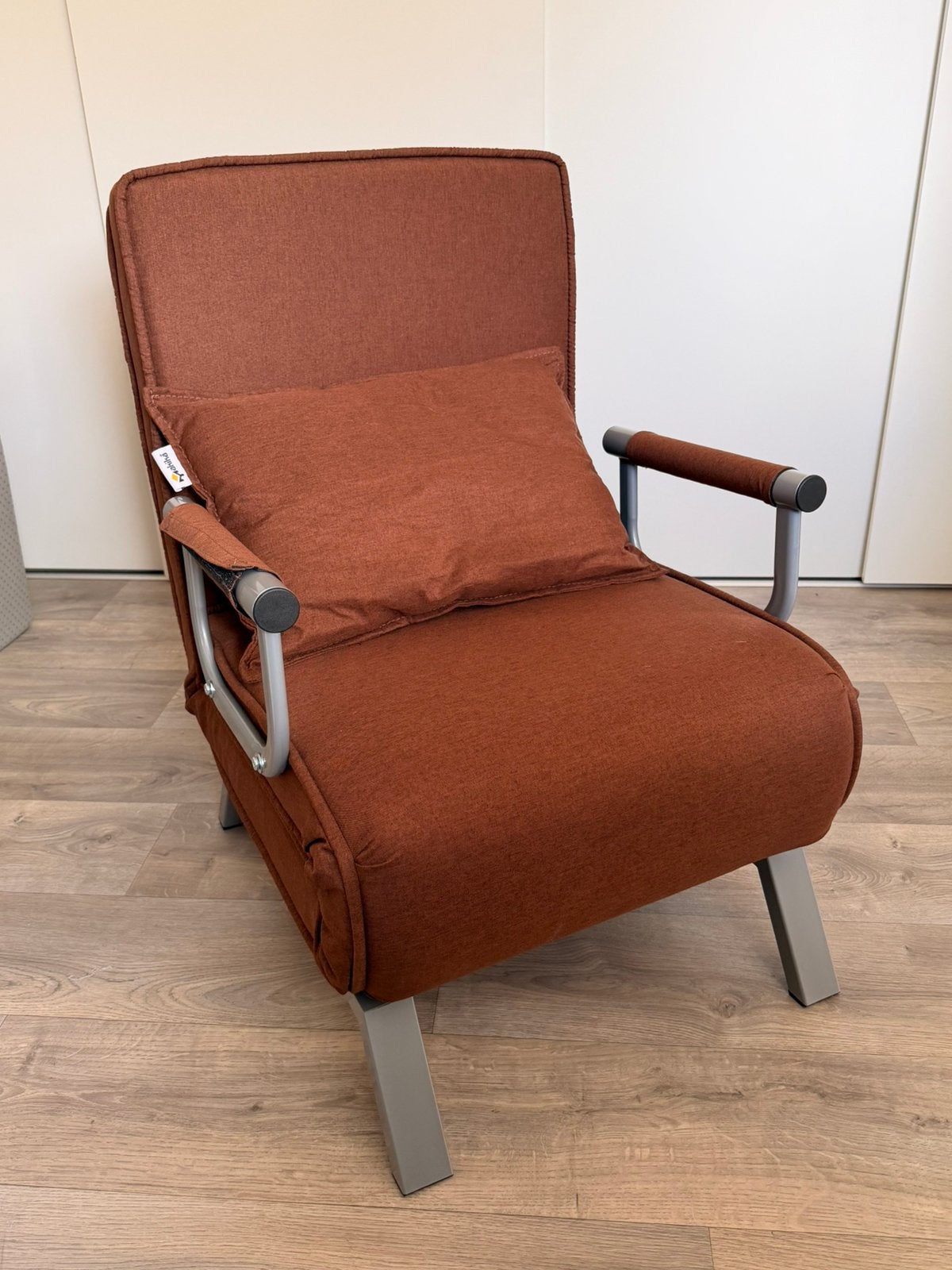 Makika Slaapstoel type Ted -Bruin/ZGAN -, Ophalen, Eenpersoons, Bruin, 190 cm of minder