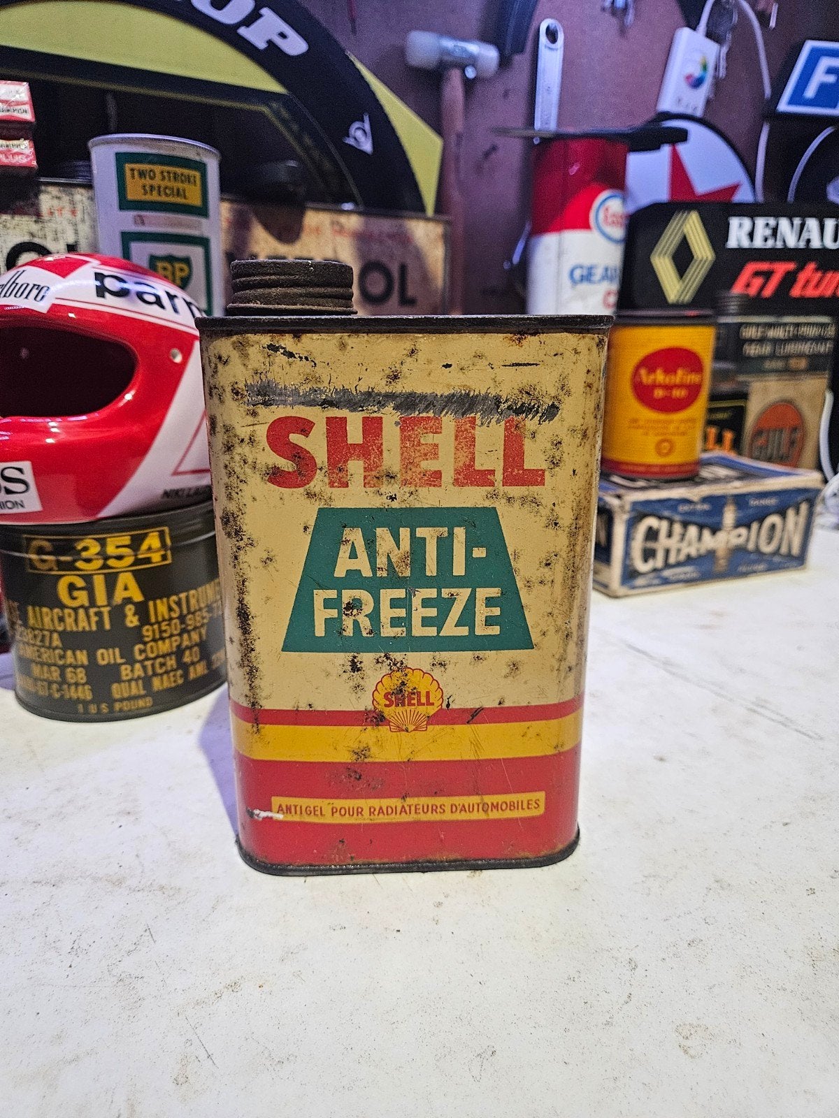 Shell olieblik Antivries Antigel shell anti freeze, Ophalen of Verzenden, Gebruikt, Verpakking