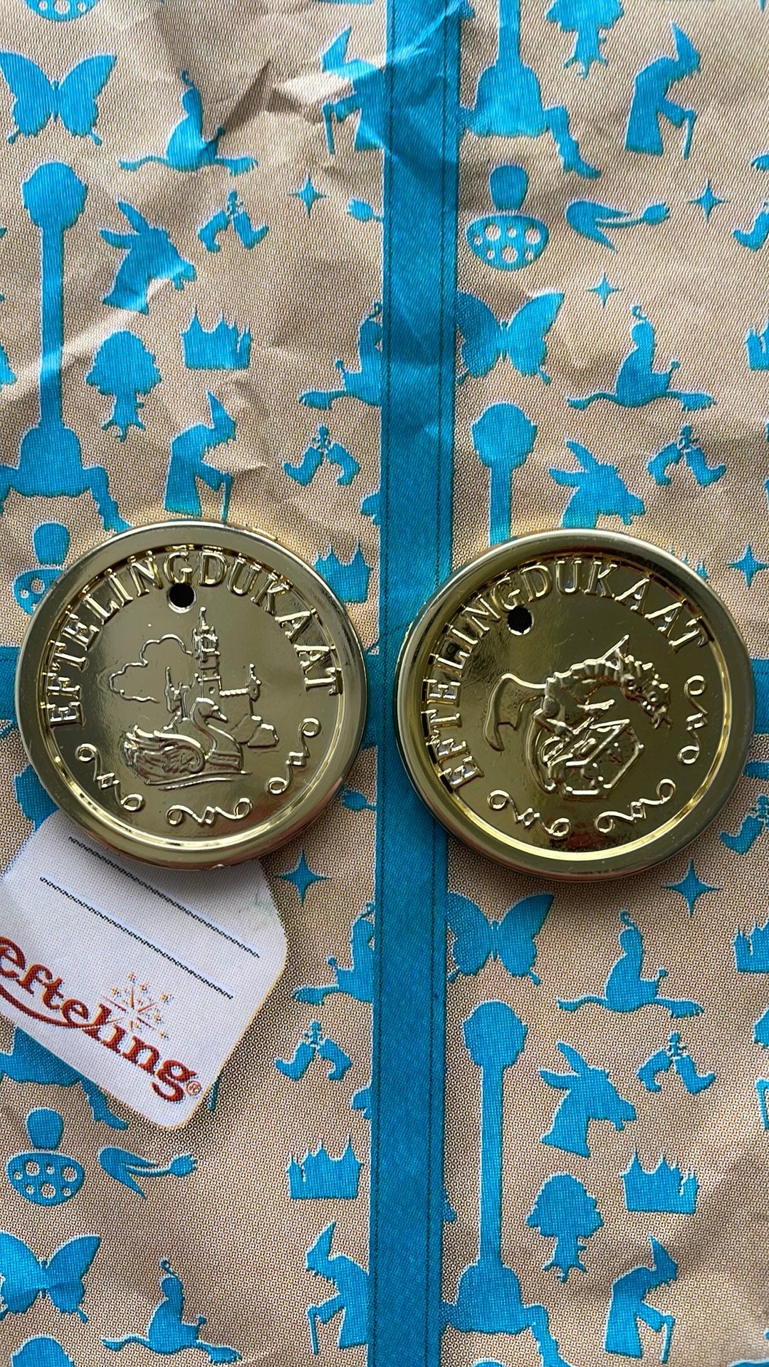 Efteling dukaten Ezeltje Strek Je: Zes Zwanen en Draak, Ophalen of Verzenden, Nieuw, Overige typen