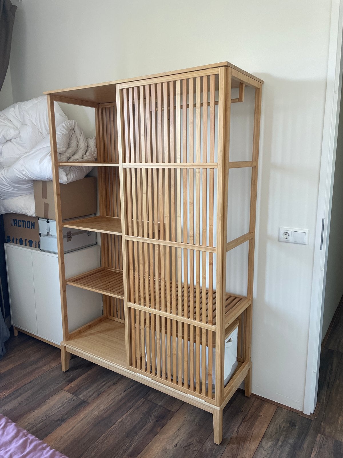IKEA NORDKISA Kast / Open Kledingkast met Opbergdoos, Ophalen, Met plank(en), 50 tot 100 cm, Zo goed als nieuw