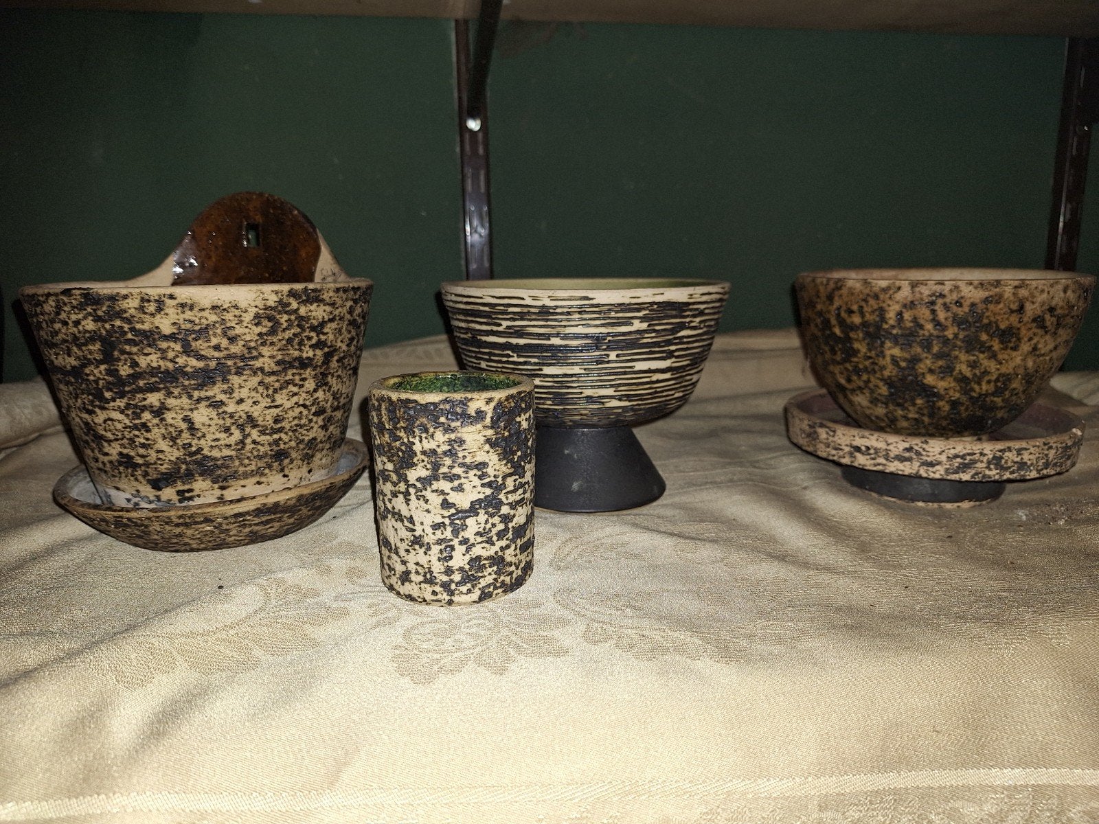 brutalist chamotte keramische potten berkenbarst, Ophalen