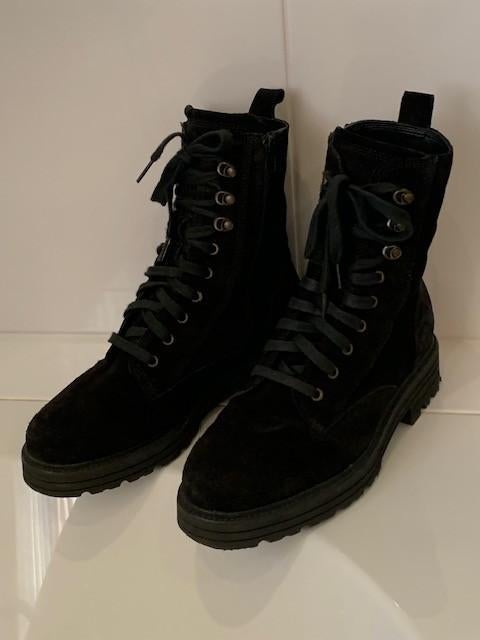 Enkelhoge DUREA boots maat 7 in zwart nubuck, Ophalen, Durea, Zwart, Lage of Enkellaarzen