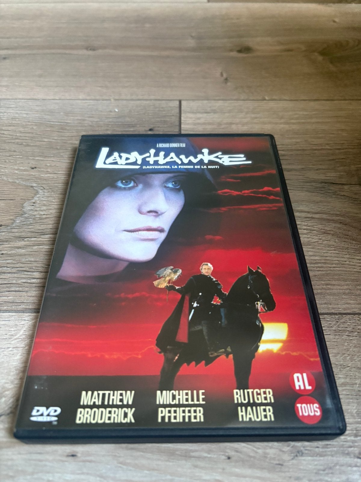 Ladyhawke met Michelle Pfeiffer en Rutger Hauer, Alle leeftijden, Ophalen of Verzenden, Zo goed als nieuw