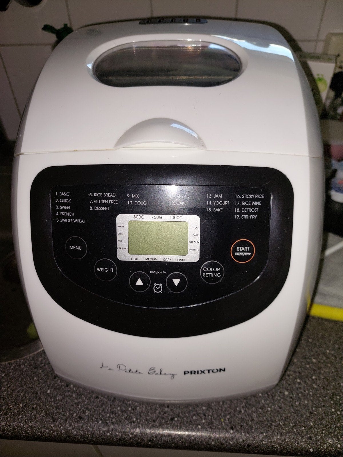 Prixton Broodbakmachine La Petite Bakery - Wit, Gebruikt, Kijkvenster, 800 tot 1200 gram deeg, Ophalen