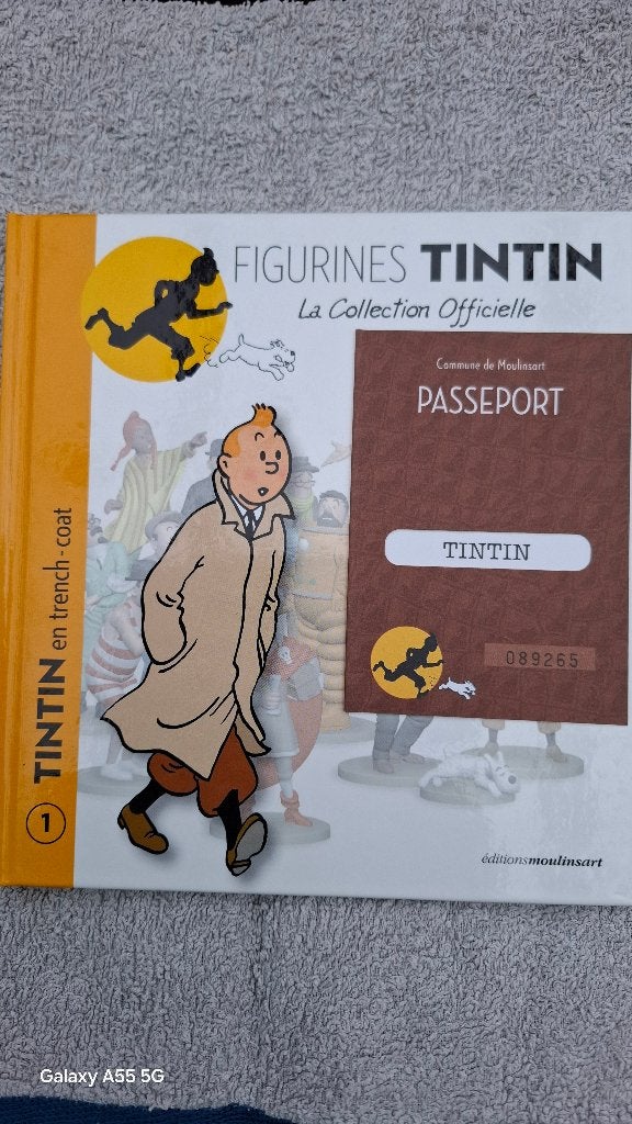 Kuifje boekjes van beeldjes met paspoort, Ophalen of Verzenden, Kuifje, Zo goed als nieuw, Beeldje of Figuurtje