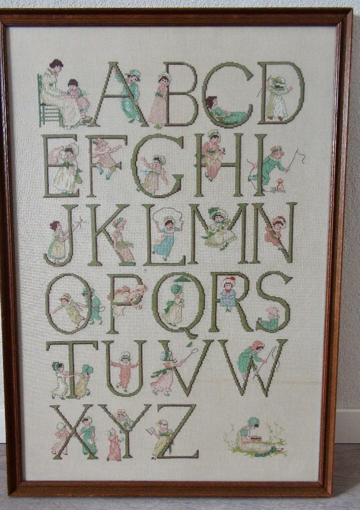 Geborduurd schilderij "ABC", Ophalen
