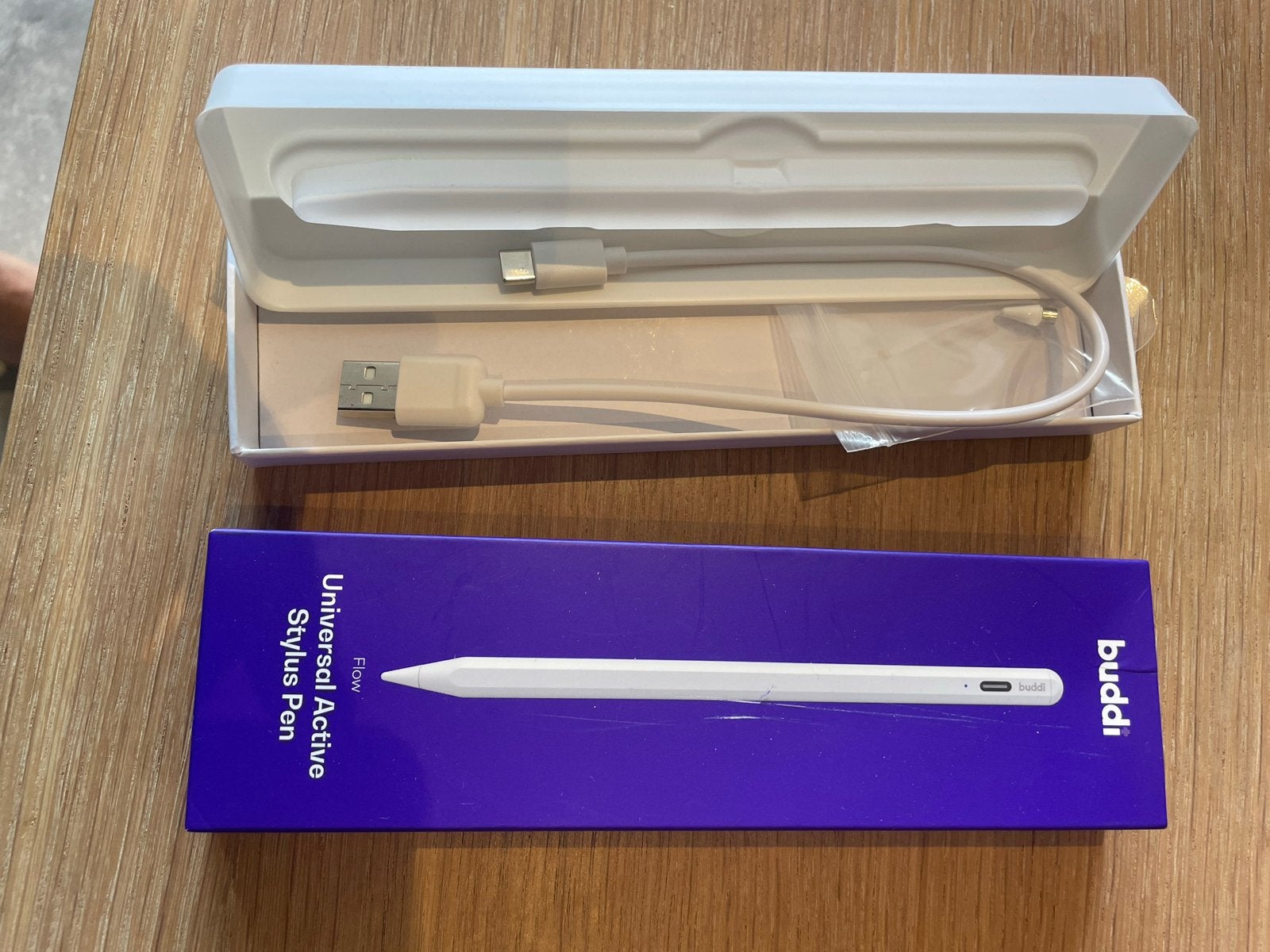 Buddi Flow Universele Actieve Stylus Pen - Nieuw, Computers en Software, Windows Tablets, Ophalen of Verzenden, Zo goed als nieuw