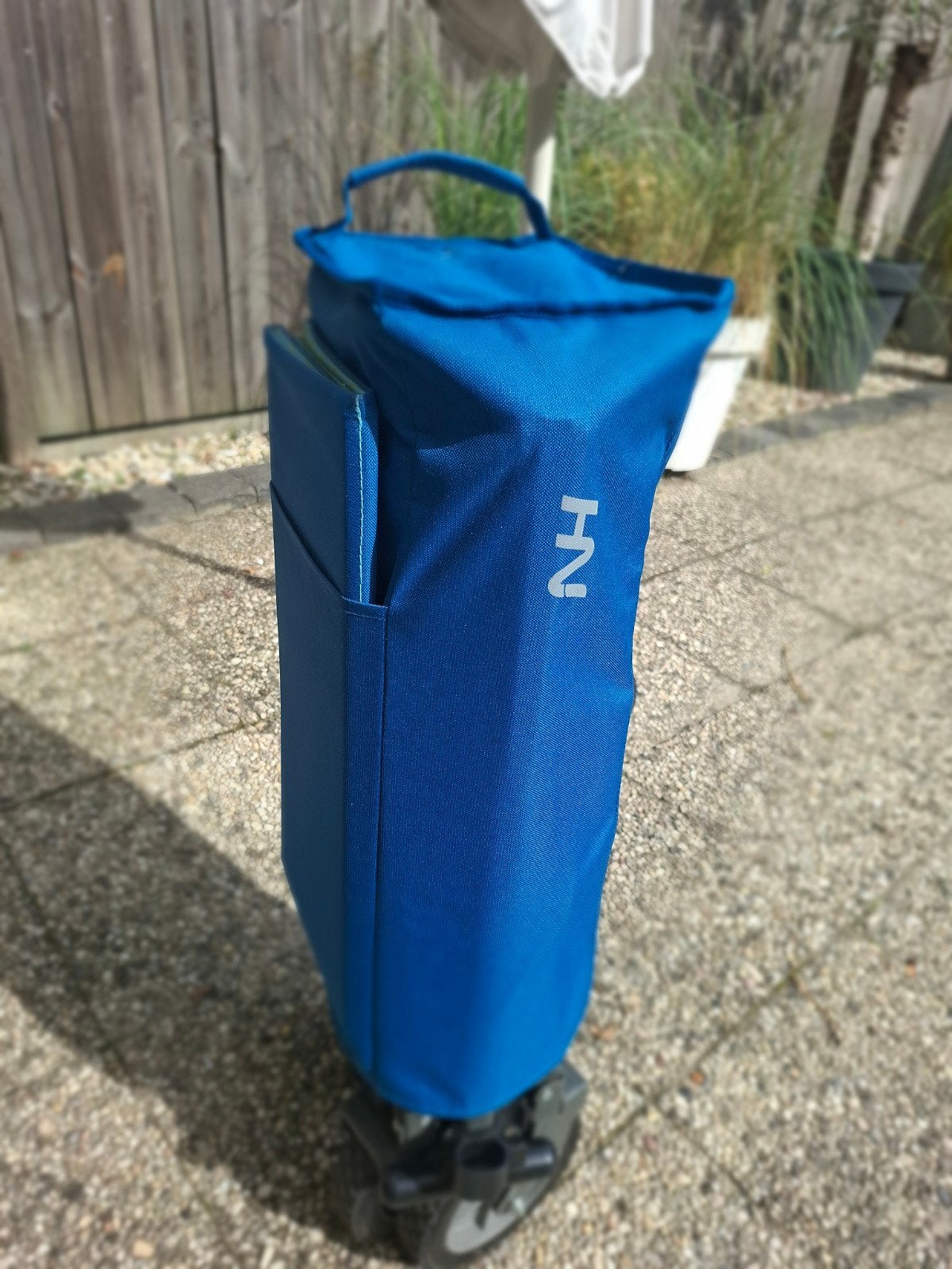 Opvouwbare bolderkar met hoes - Blauw, Caravans en Kamperen, Ophalen, Opvouwbaar, Zo goed als nieuw