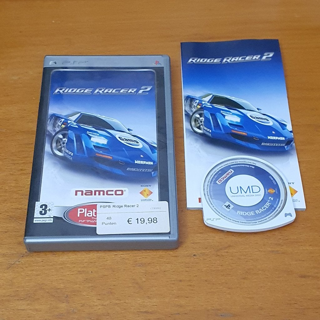 PSP | Ridge Racer 2, Spelcomputers en Games, Games | Sony PlayStation Portable, Gebruikt, Racen en Vliegen, 1 speler, Vanaf 3 jaar