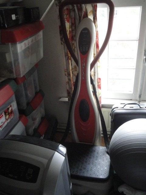 EuroSolar VIBE 80 TRILPLAAT + POSTER + DVD + MAT, powerplate, Ophalen, Gebruikt, Trilplaat, Benen