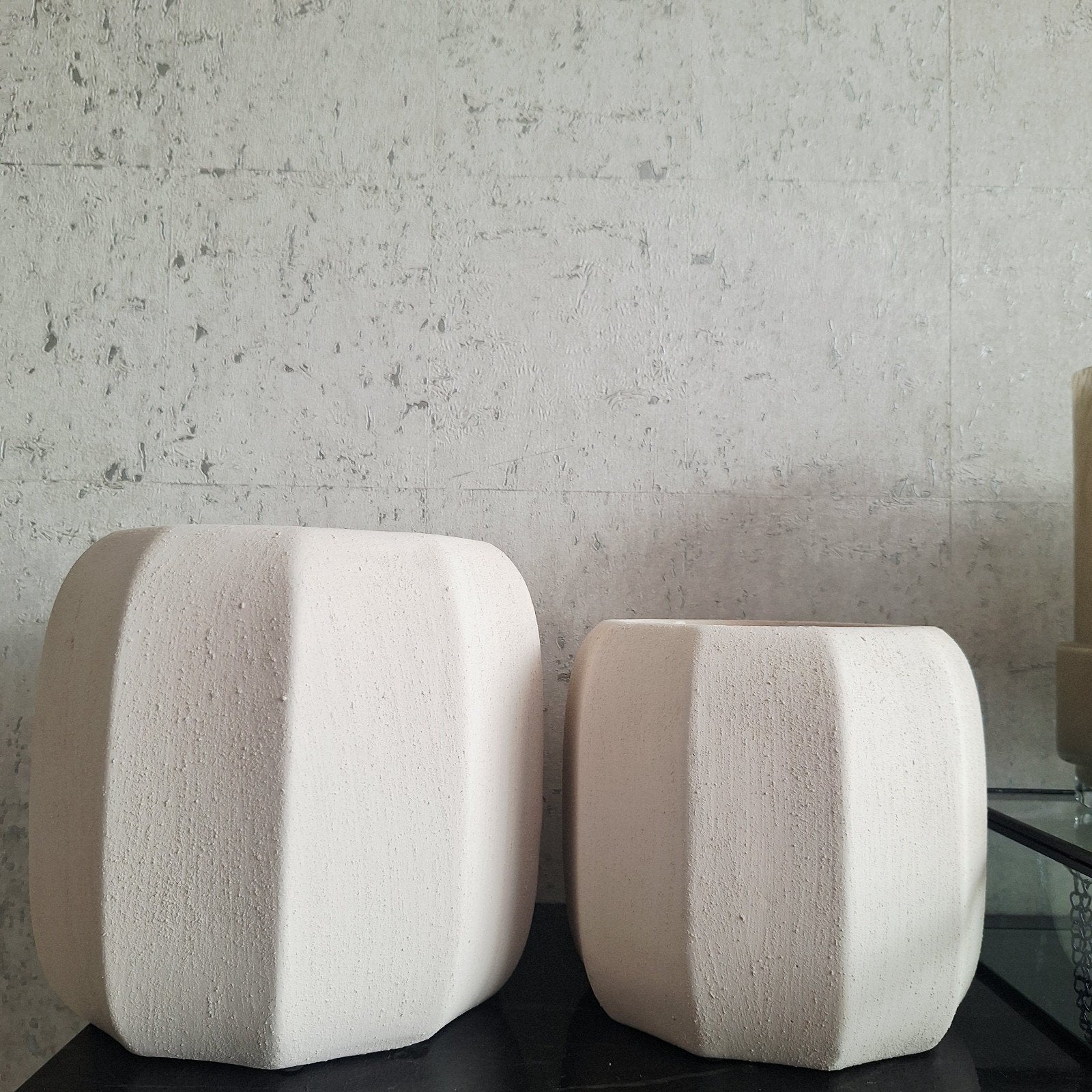 Super mooie set potten bloempotten ruw steen, Nieuw, Ophalen of Verzenden, X, X