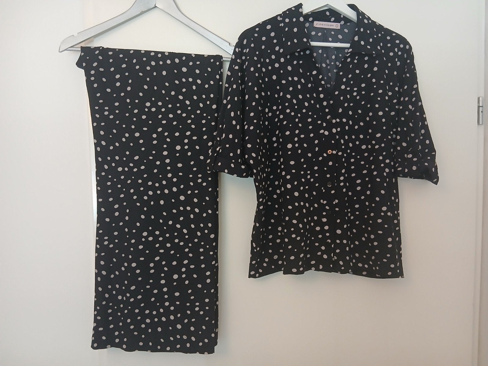 Studio Anneloes Polkadot Set maat XL (Blouse & Broek), Studio Anneloes, Zwart, Maat 46/48 (XL) of groter, Ophalen of Verzenden