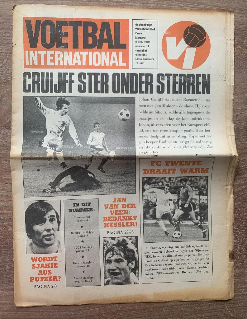 Voetbal International VI Div. tijdschriften uit 1970 / €5,-, Ophalen of Verzenden, Zo goed als nieuw, NAC Breda, Boek of Tijdschrift