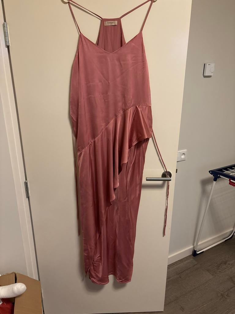 Twinset jurk maat 42, Ophalen, Maat 42/44 (L), Roze, Gedragen