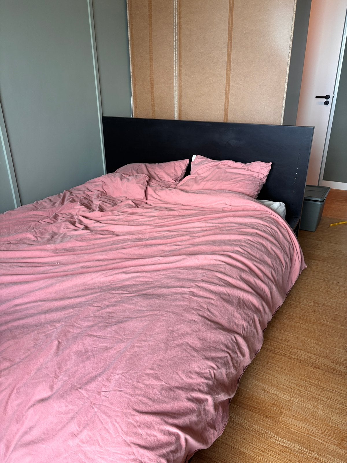 GRATIS af te halen! IKEA MALM bed 160 breed, Ophalen, Gebruikt, Zwart, Tweepersoons