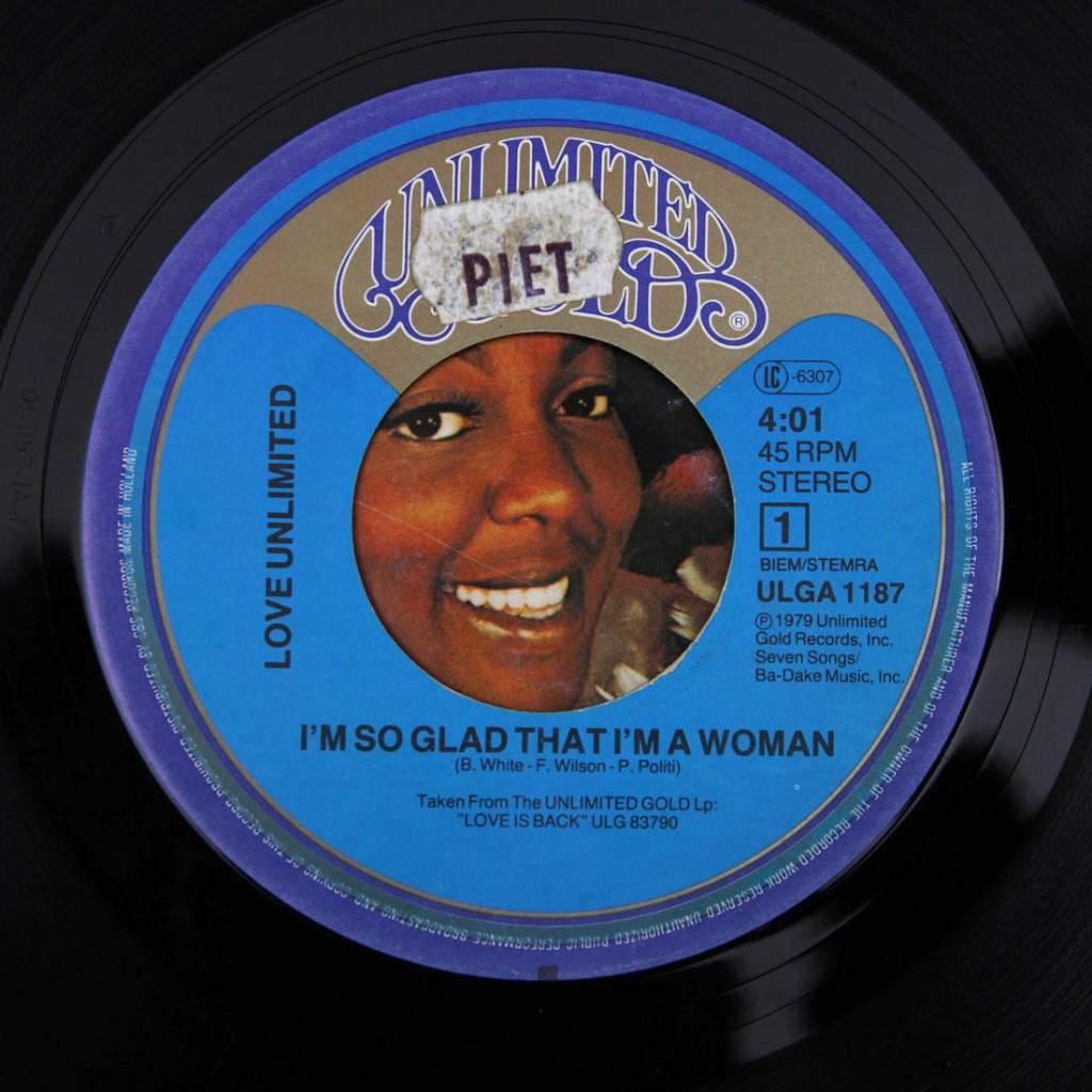 Love Unlimited IM SO GLAD TO BE A WOMAN  1981 FUNK SOUL HIT, Cd's en Dvd's, Vinyl Singles, Verzenden, 7 inch, Zo goed als nieuw