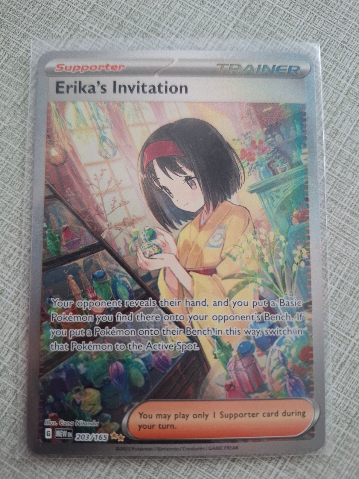 Erika's Invitation 203/165 151 set, Ophalen of Verzenden, Zo goed als nieuw, Losse kaart, Foil