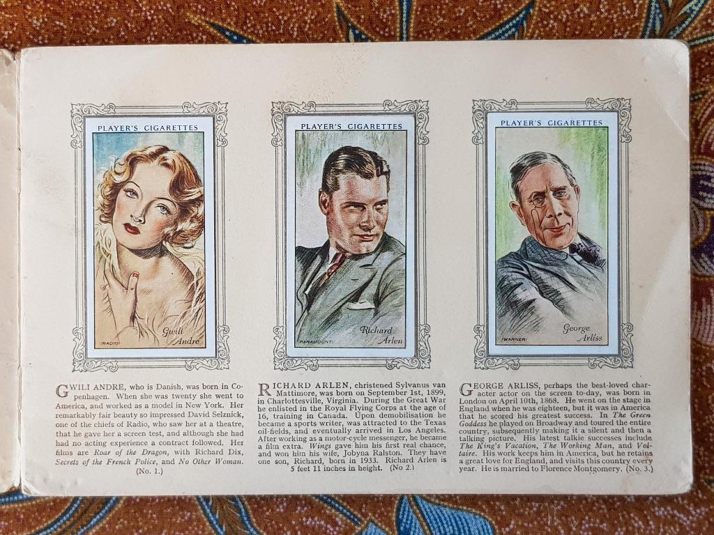 Oud Engels album met sigarettenplaatjes van filmsterren 1936, Ophalen of Verzenden
