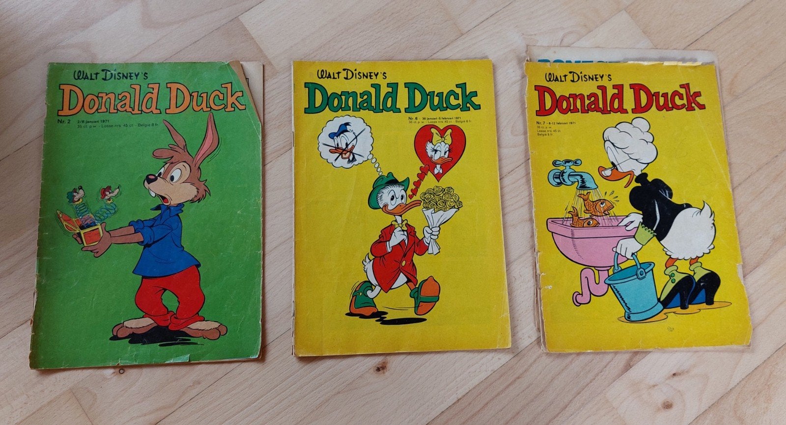Walt Disney's Donald Duck - 3 oude stripboeken uit 1971, Boeken, Meerdere stripboeken, Ophalen of Verzenden, Gelezen