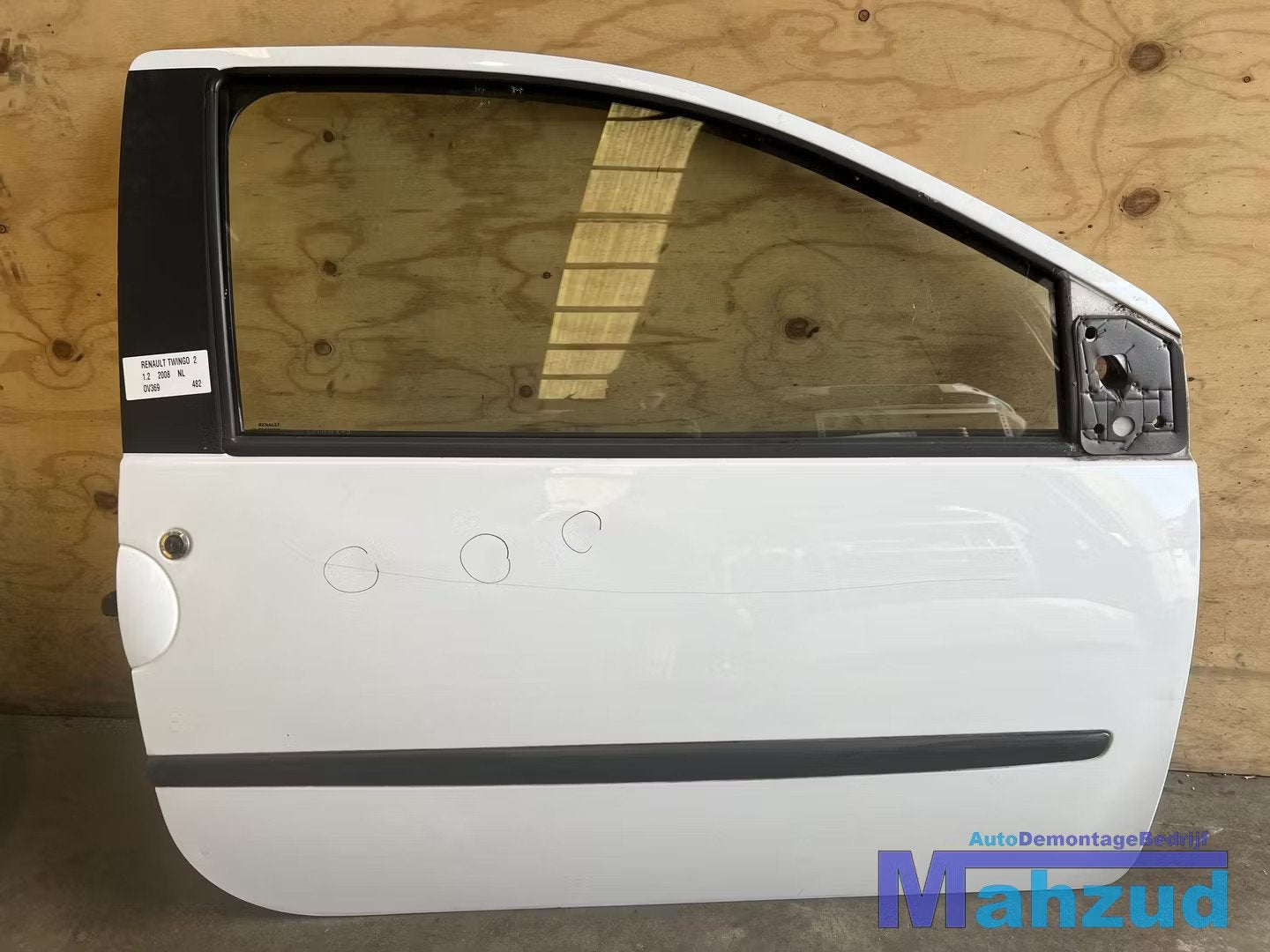 RENAULT TWINGO 2 WIT OV369 Rechts deur 2007-2014, Renault Group, Gebruikt, Contact.group@renault.com, Ophalen of Verzenden