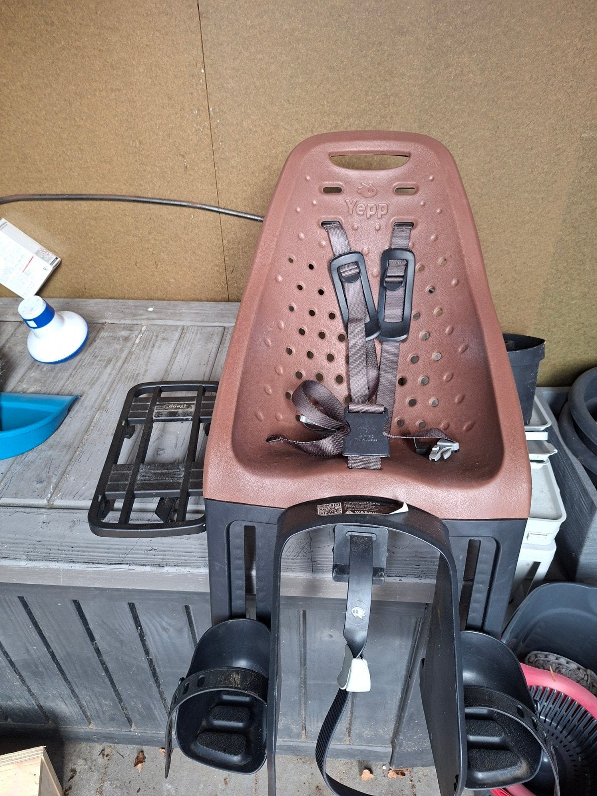 Yepp Achterzitje met Beugel voor Elektrische Fiets, Achterzitje, Yepp, Ophalen of Verzenden, Gebruikt