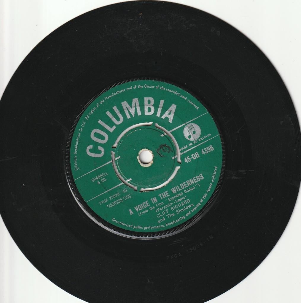 Cliff Richard + Shadows A Voice In The Wilderness UK 1960, Ophalen, Gebruikt, Pop